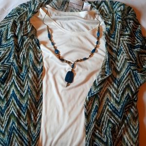 COPY - Alfred Dunner short sleeve sweater and necklace